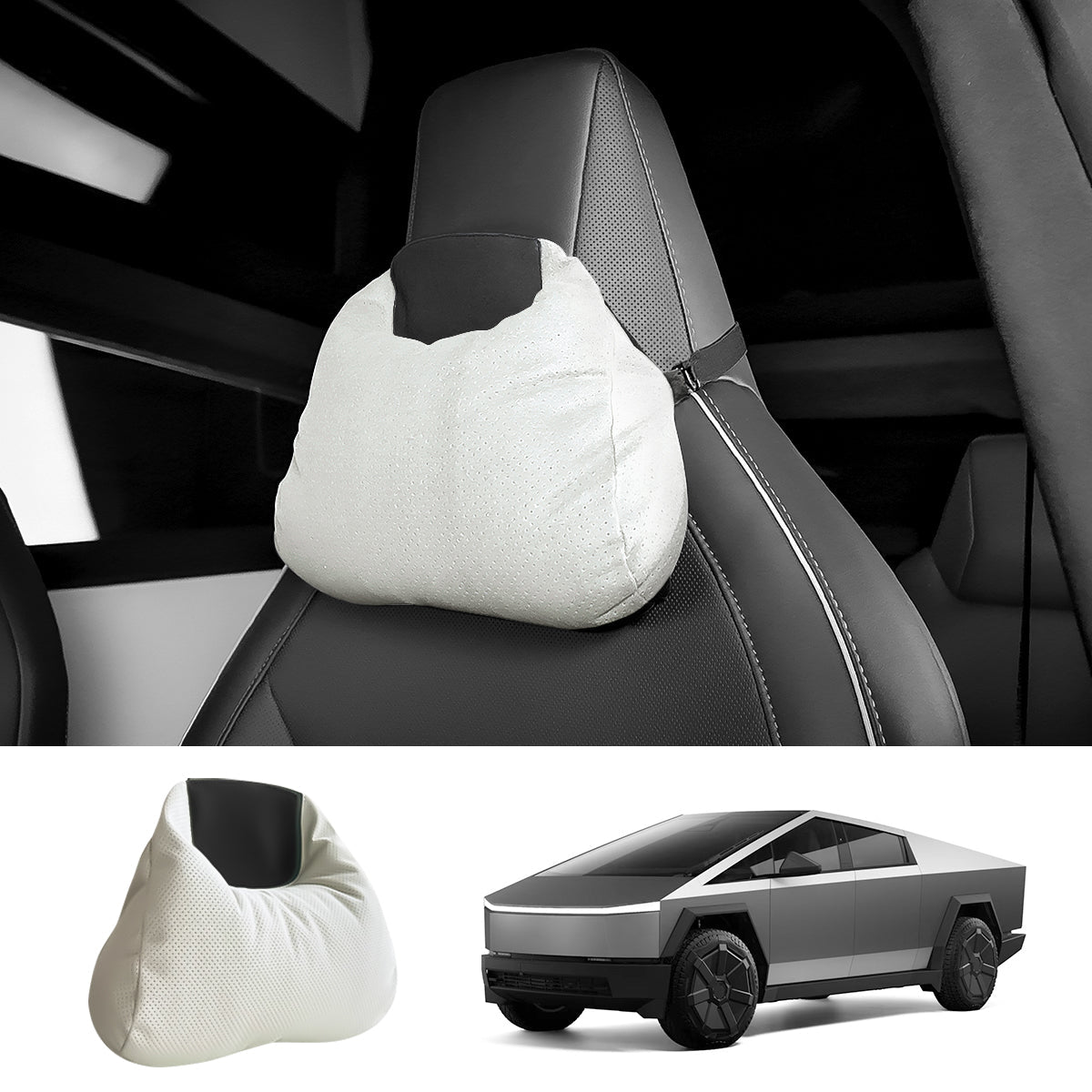 Alcantara Neck Support Pillow for Tesla Cybertruck - T-Launch