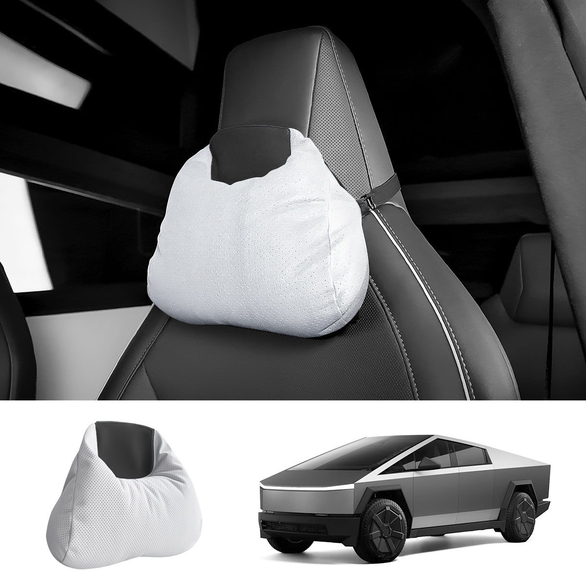 Alcantara Neck Support Pillow for Tesla Cybertruck - T-Launch
