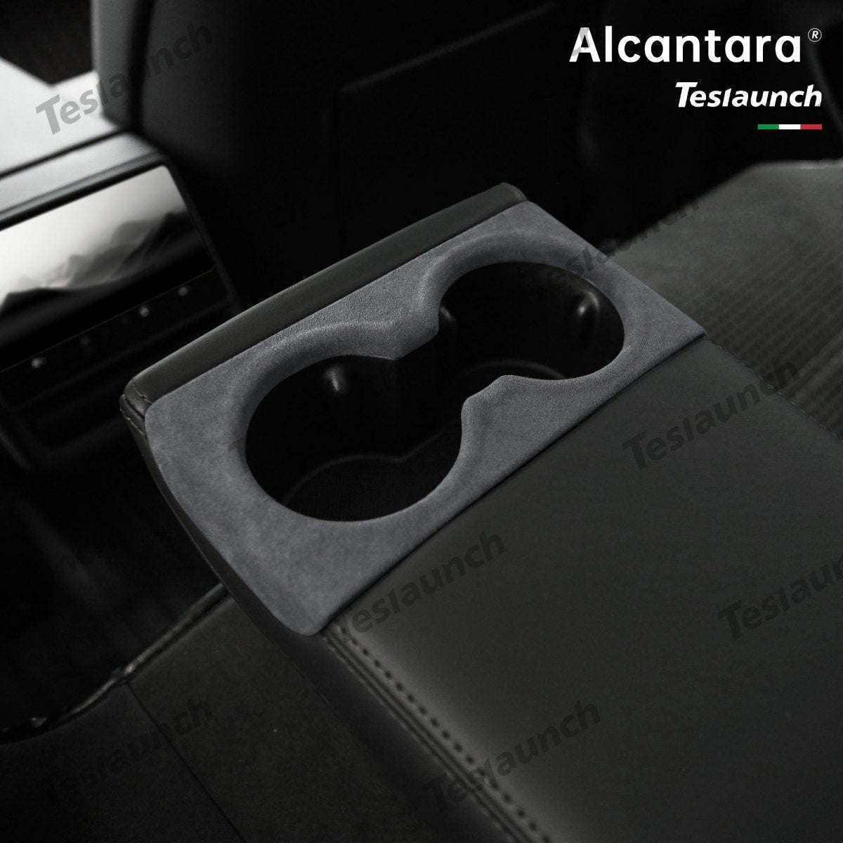Alcantara Rear Seat Cup Cover For 2024+ Model 3 Highland - T-Launch