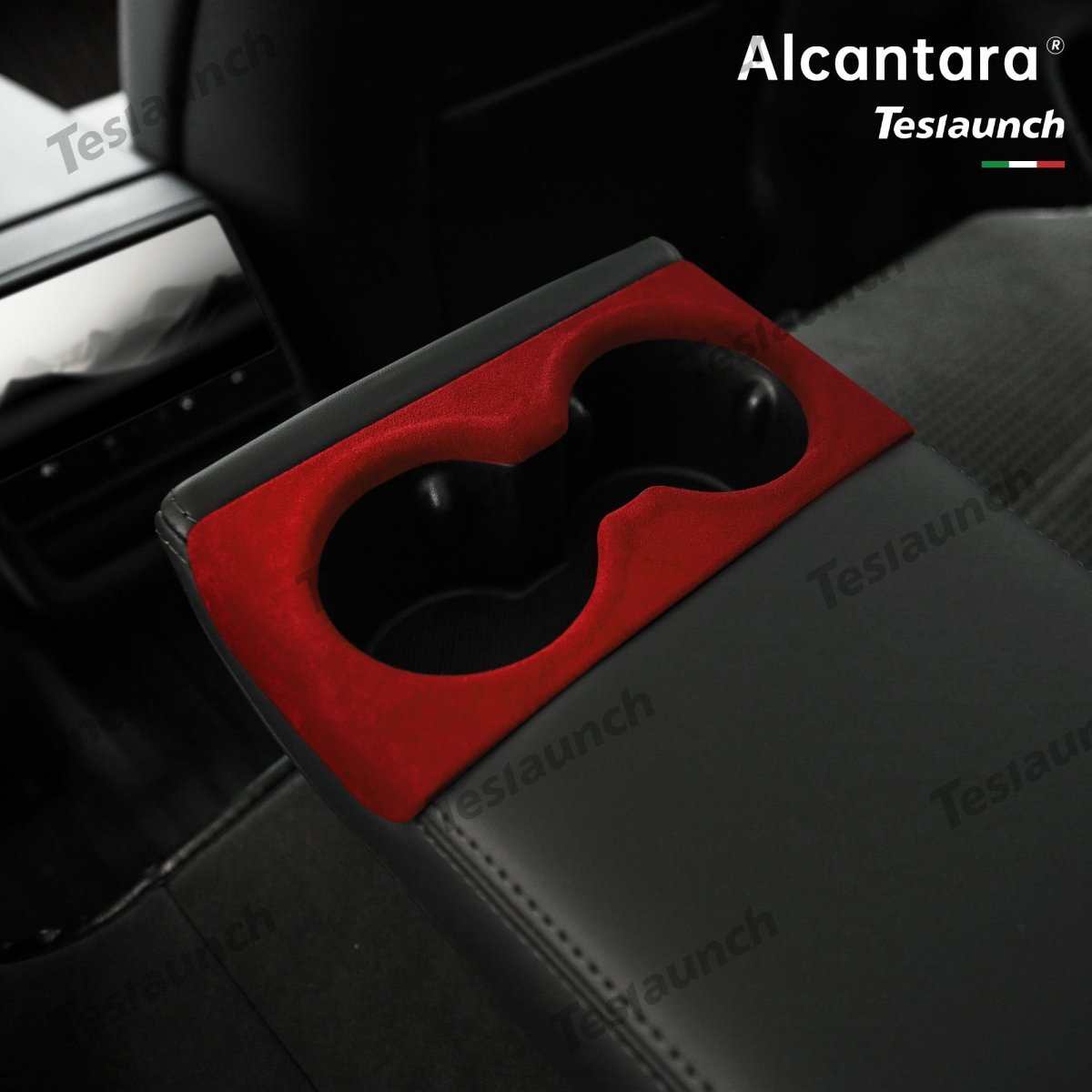 Alcantara Rear Seat Cup Cover For 2024+ Model 3 Highland - T-Launch