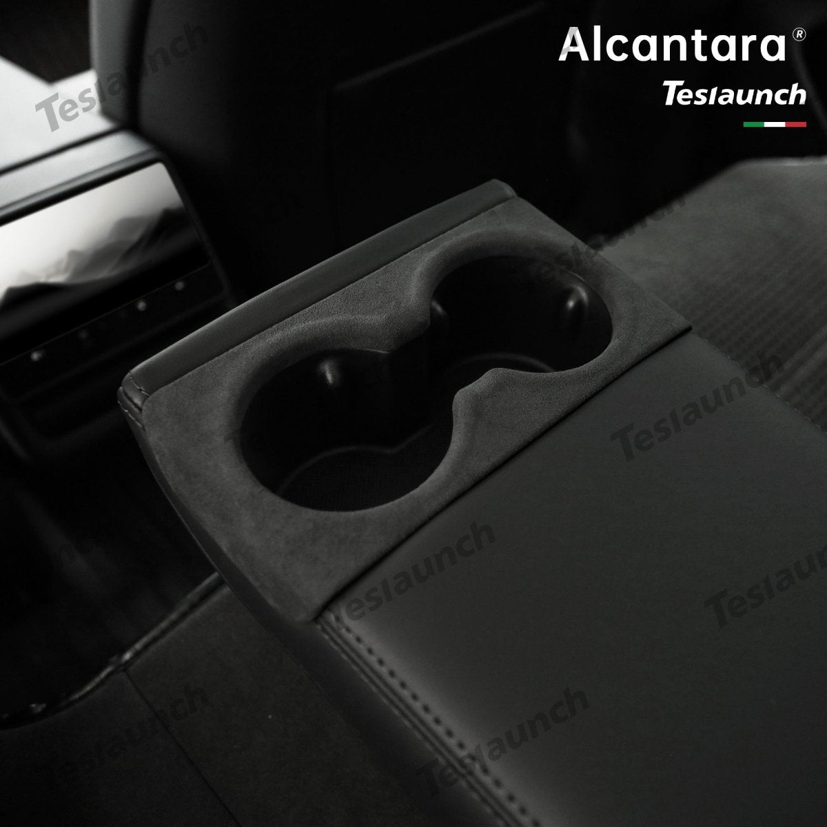 Alcantara Rear Seat Cup Cover For 2024+ Model 3 Highland - T-Launch