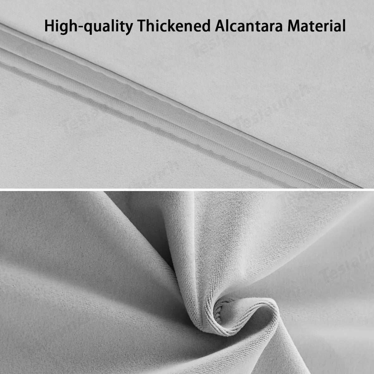 Alcantara Split Nano Ice Crystal Glass Roof Sunshade for Tesla Model Y Juniper 2025+ - T-Launch