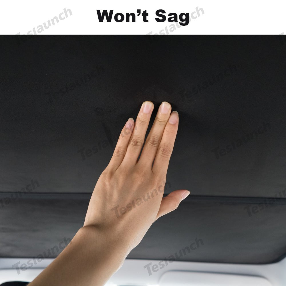 Alcantara Split Nano Ice Crystal Glass Roof Sunshade for Tesla Model Y Juniper 2025+ - T-Launch