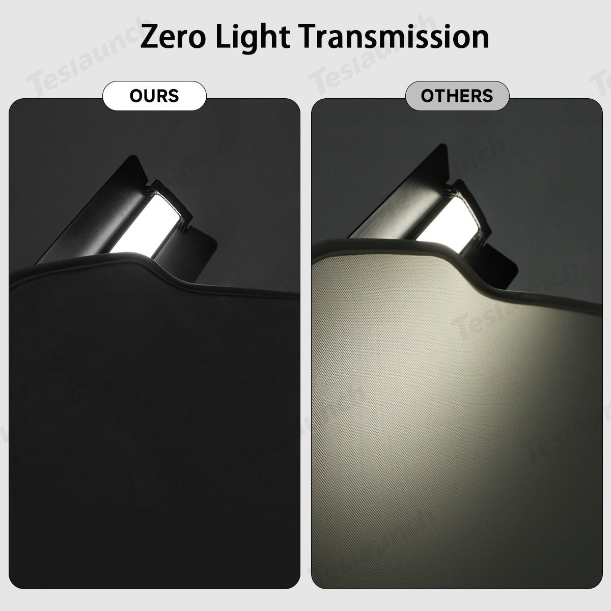 Alcantara Split Nano Ice Crystal Glass Roof Sunshade for Tesla Model Y Juniper 2025+ - T-Launch