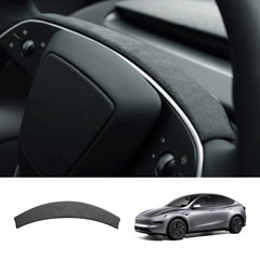 Alcantara Steering Wheel Strip Cover for Tesla Model Y Juniper 2025+ - T-Launch