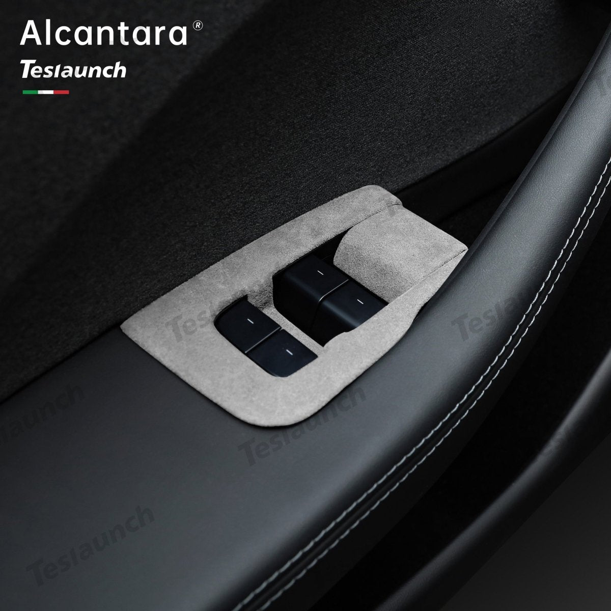 Alcantara Window Switch Button Cover 6 PCS For 2024+ Model 3 Highland - T-Launch