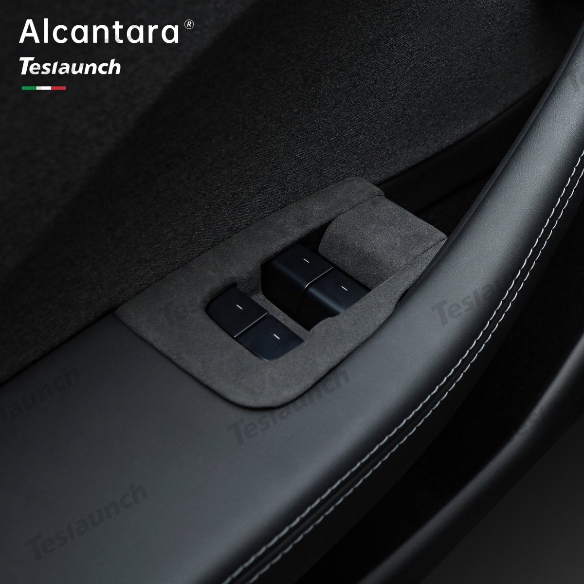 Alcantara Window Switch Button Cover 6 PCS For 2024+ Model 3 Highland - T-Launch