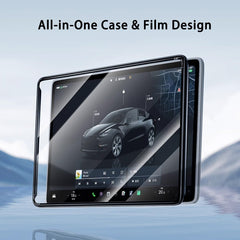 All-in-One Central Screen Tempered Glass & Frame Cover for Tesla Model 3/Y - T-Launch