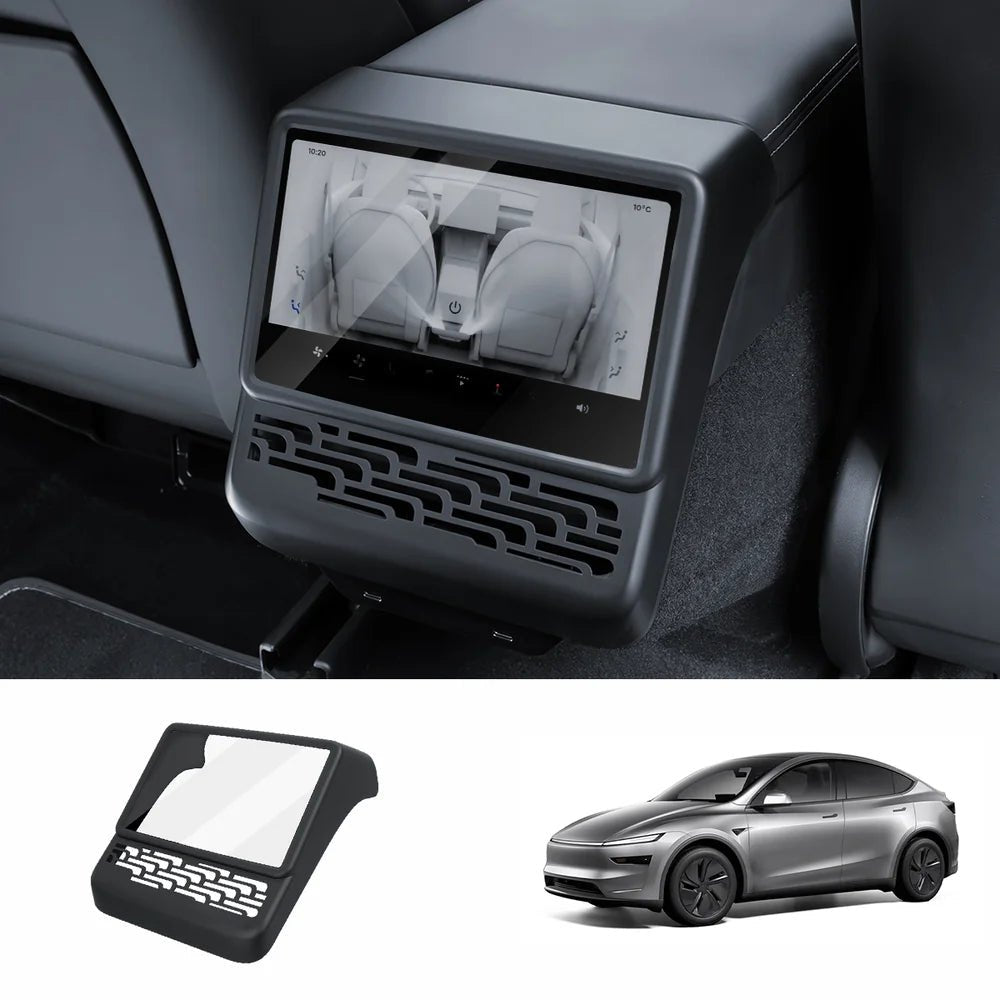 All-in-One Central Screen Tempered Glass & Frame Cover for Tesla Model Y Juniper 2025+ - T-Launch