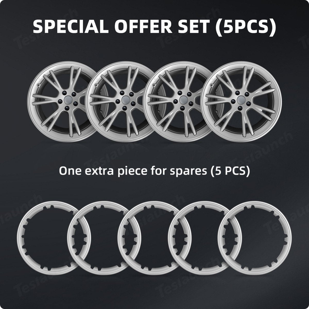 All-in-one Rim Protector for Tesla Model Y 19-inch Gemini Wheel （Cannot be used with the original wheel cover） - T-Launch