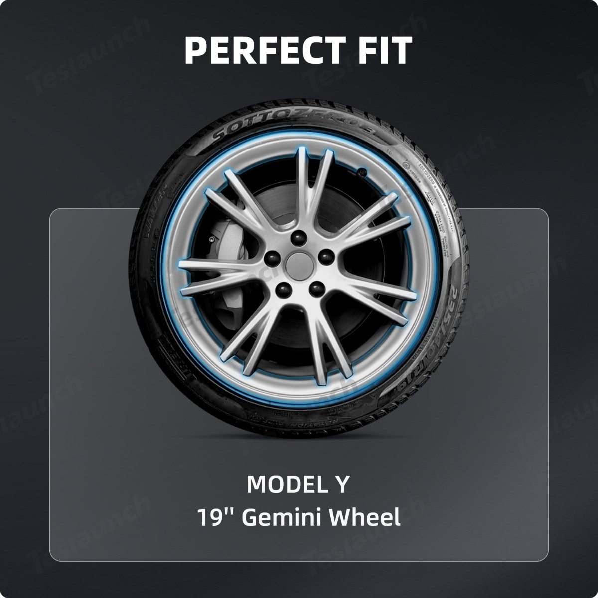 All-in-one Rim Protector for Tesla Model Y 19-inch Gemini Wheel （Cannot be used with the original wheel cover） - T-Launch