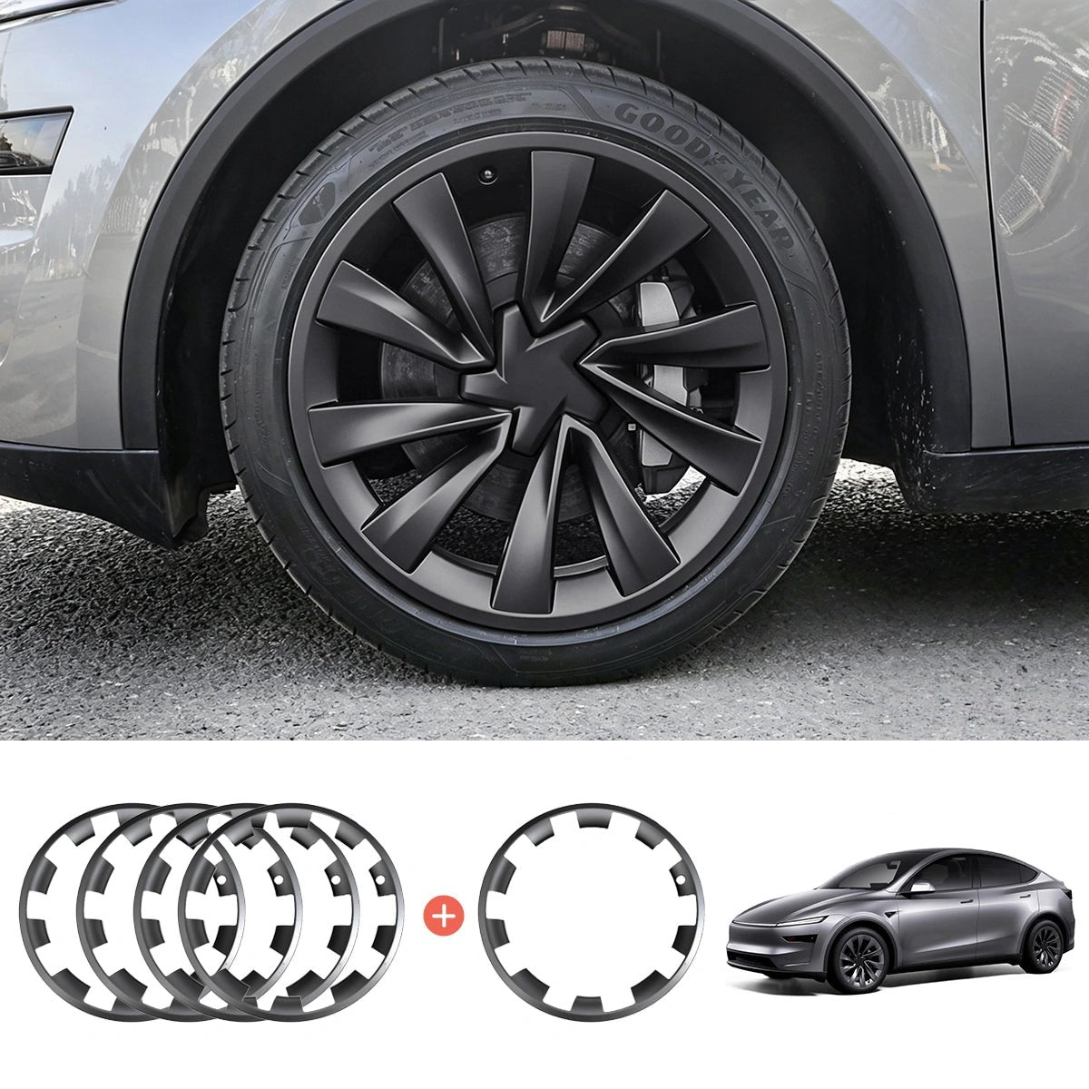 All-in-one Rim Protector for Tesla Model Y Juniper 20’’ Helix 2.0 Wheels - T-Launch