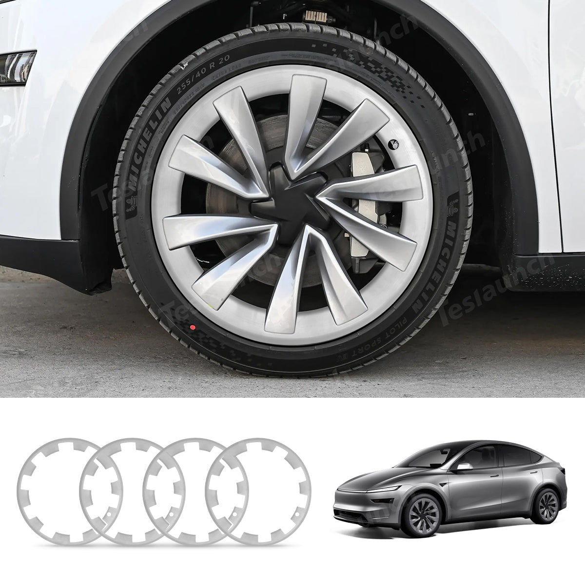 All-in-one Rim Protector for Tesla Model Y Juniper 20’’ Helix 2.0 Wheels - T-Launch