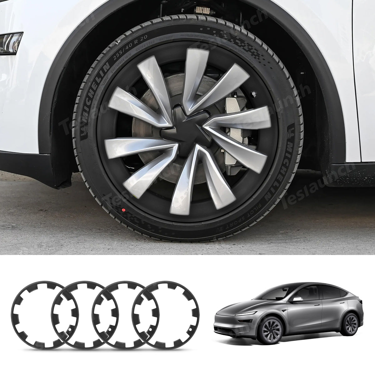 All-in-one Rim Protector for Tesla Model Y Juniper 20’’ Helix 2.0 Wheels - T-Launch