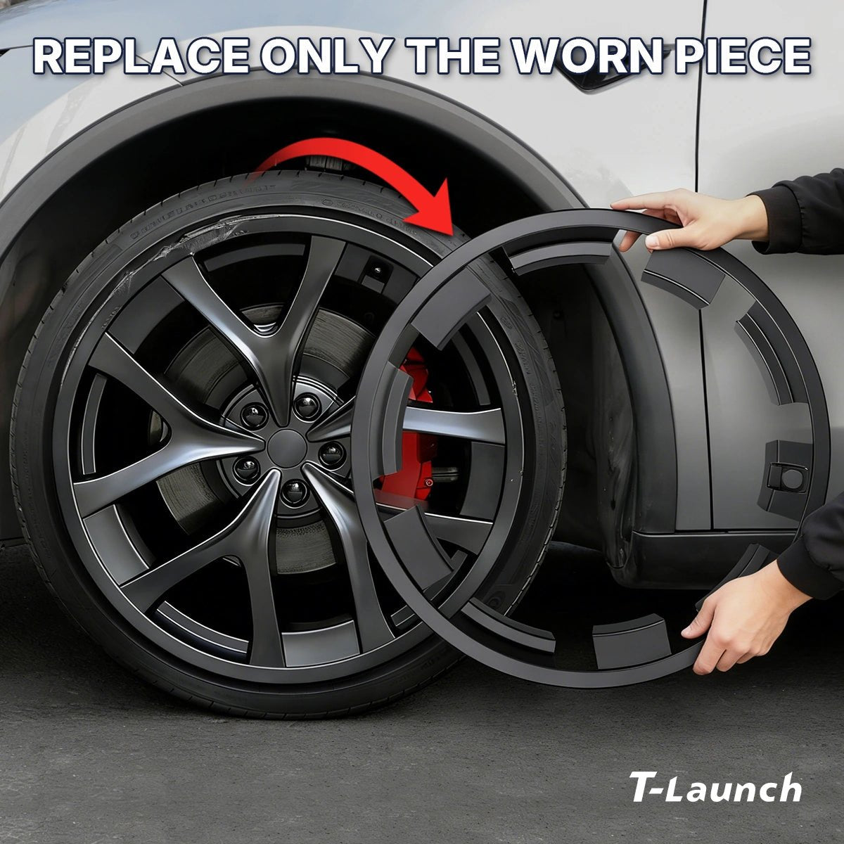 All-in-One Rim Protector for Tesla Model Y Juniper Performance 2025+ 21'' Arachnid 2.0 Wheels - T-Launch