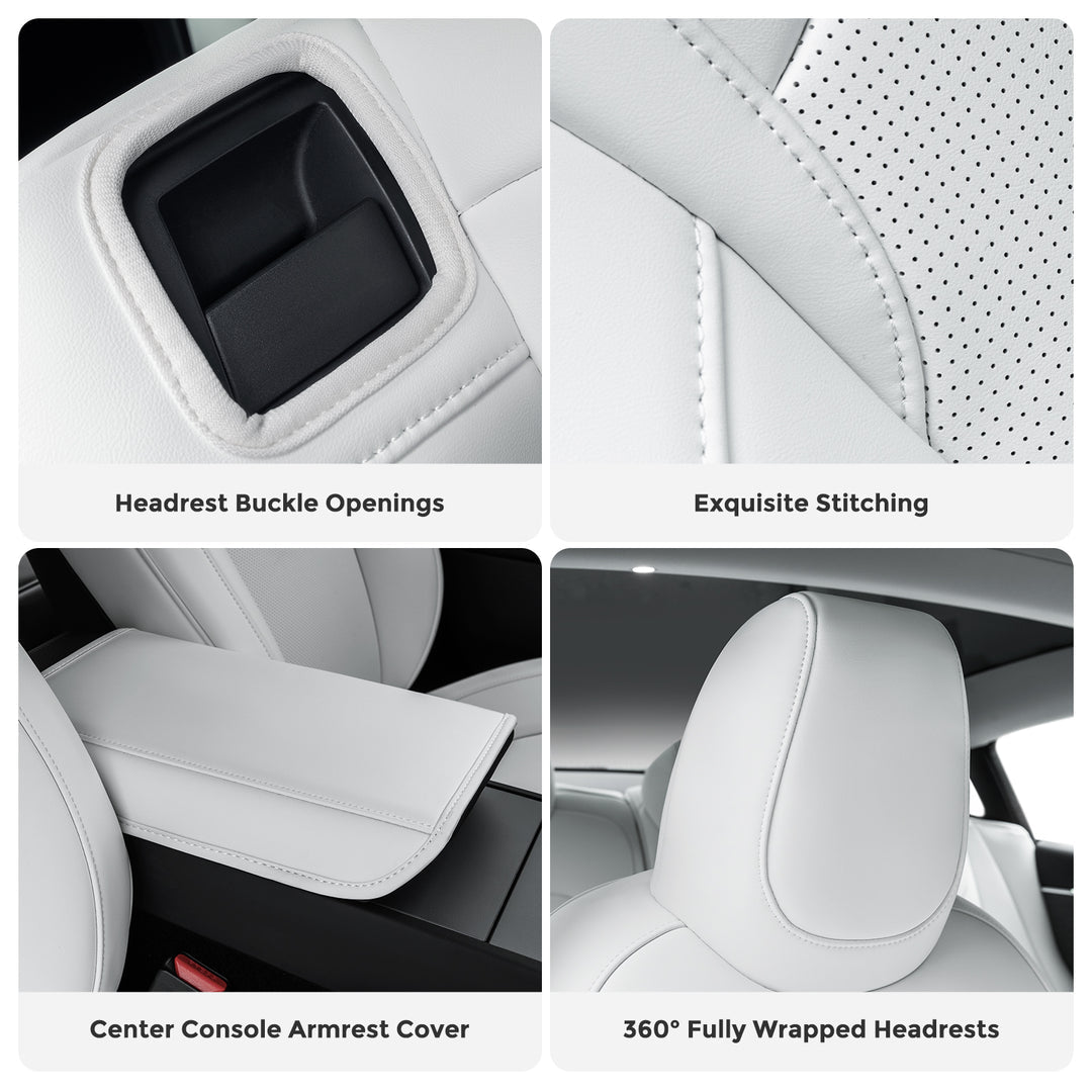 All-Inclusive 2024+ Tesla Model 3 Highland Seat Cover (3-Lined Insignia New Style) - T-Launch