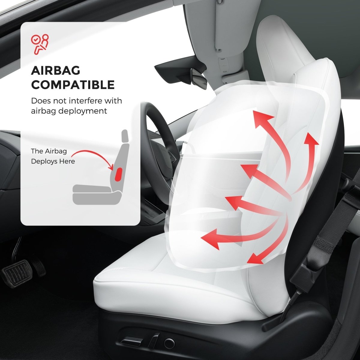 All-Inclusive 2024+ Tesla Model 3 Highland Seat Cover (3-Lined Insignia New Style) - T-Launch
