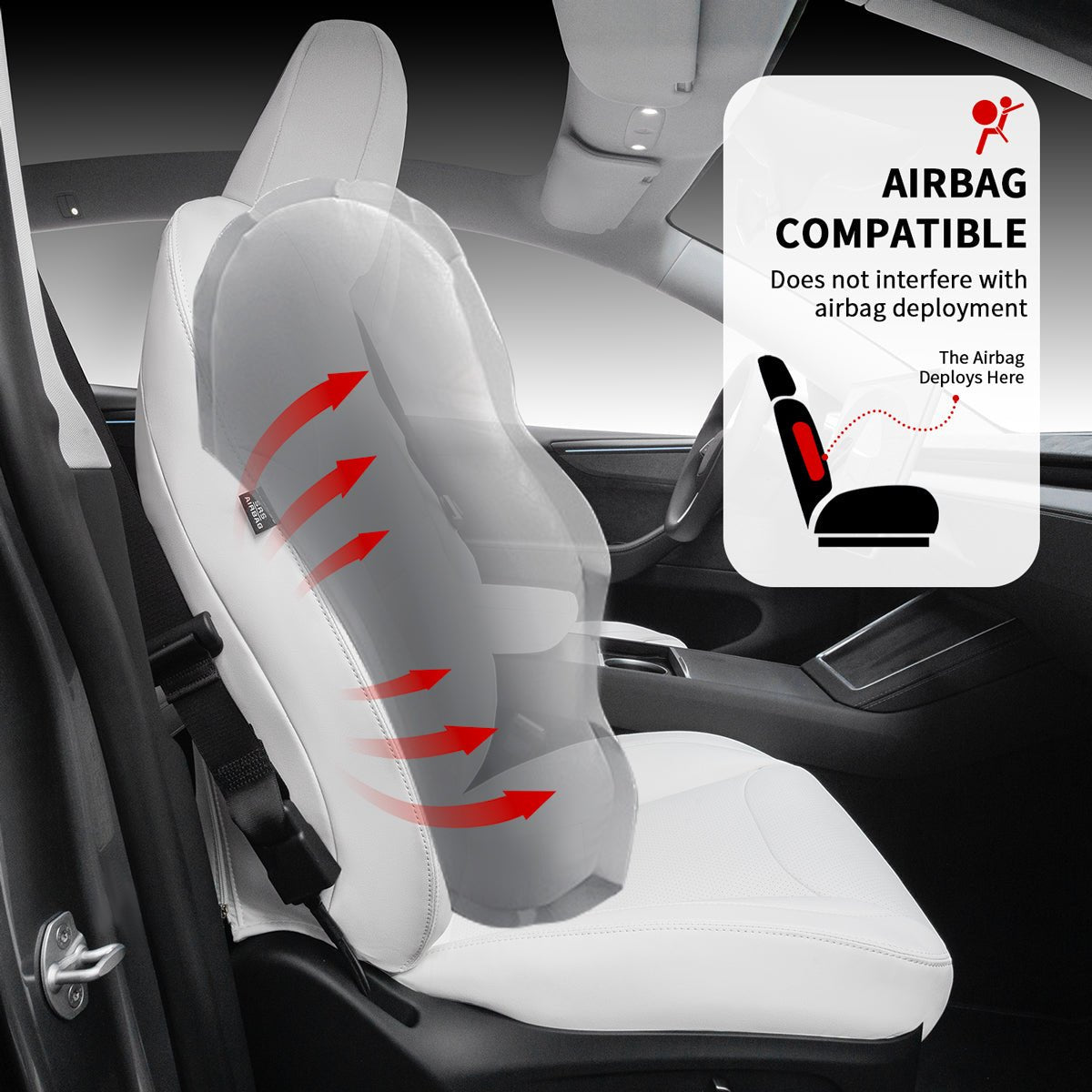 All-Inclusive Seat Cover for New Tesla Model Y Juniper Premium 2025+ (3-Lined Insignia With Launch Series Embroidery Logo) - T-Launch