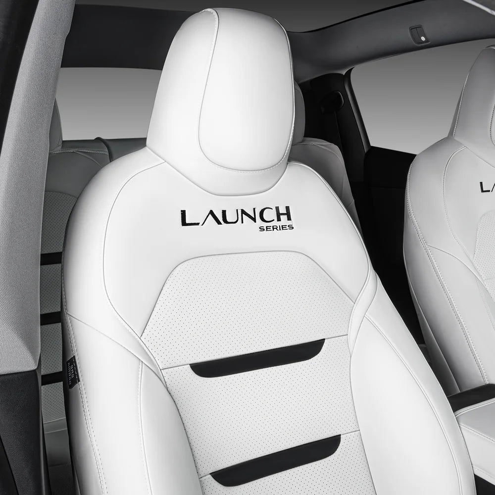All-Inclusive Seat Cover for New Tesla Model Y Juniper Premium 2025+ (3-Lined Insignia With Launch Series Embroidery Logo) - T-Launch