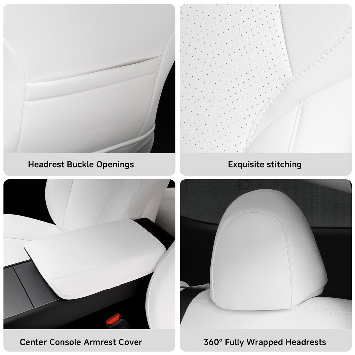 All-Inclusive Seat Cover for New Tesla Model Y Juniper Premium 2025+ (3-Lined Insignia With Launch Series Embroidery Logo) - T-Launch