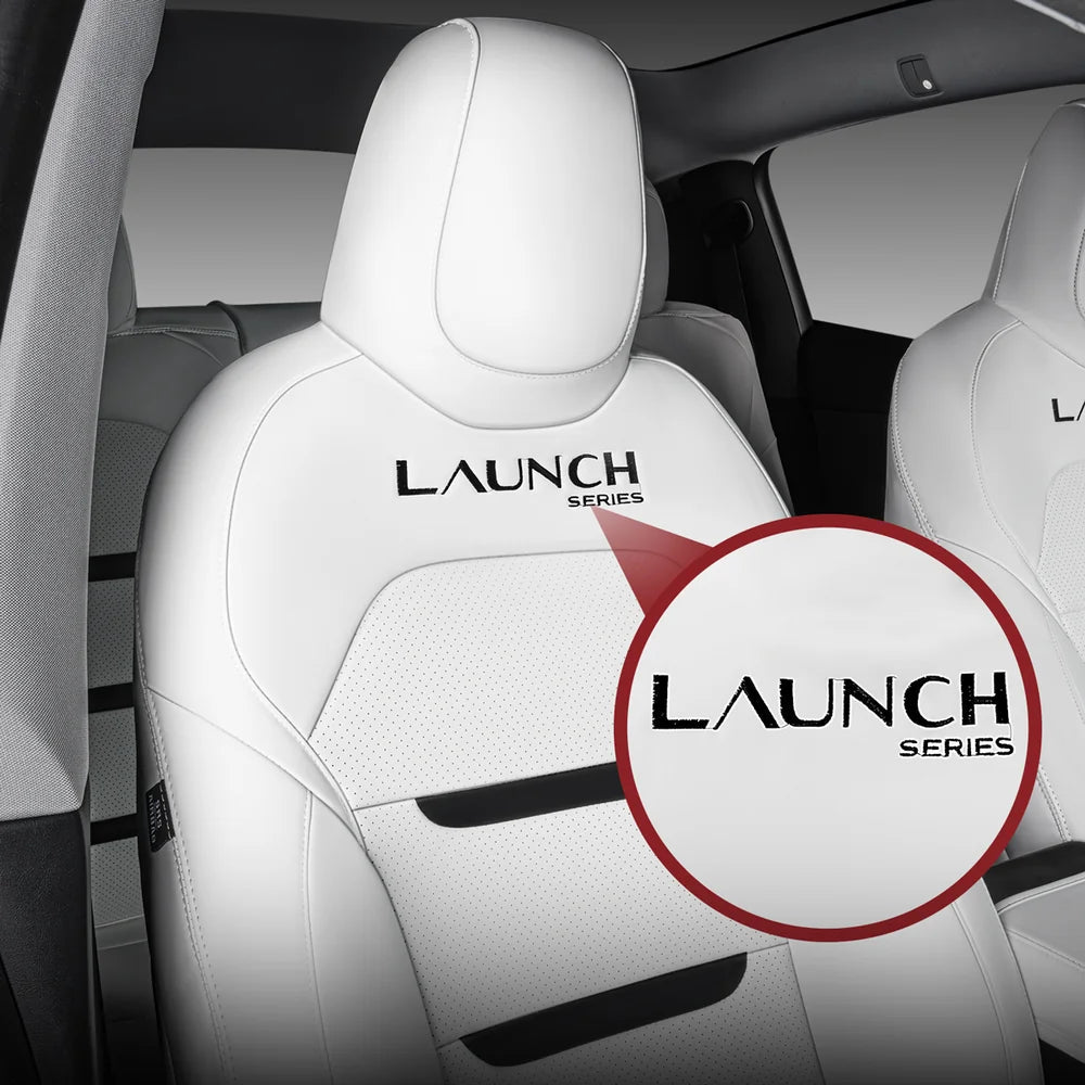 All-Inclusive Seat Cover for New Tesla Model Y Juniper Premium 2025+ (3-Lined Insignia With Launch Series Embroidery Logo) - T-Launch