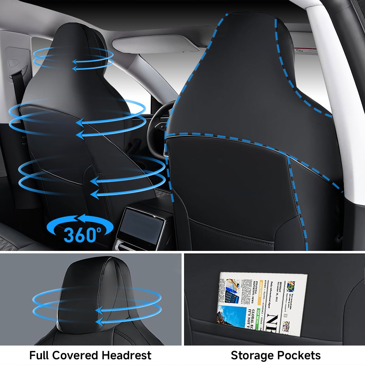 All-Inclusive Seat Cover for Tesla Model 3 Highland Performance 2024+ - T-Launch