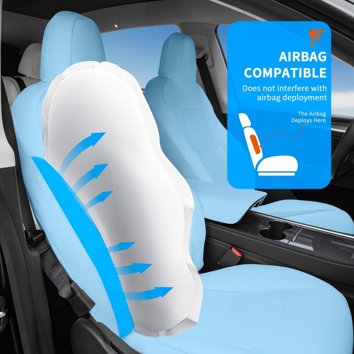 All-Inclusive Tesla Model Y 7 Seater Seat Cover (2nd-Row 40/60 Split Bench Design) - T-Launch