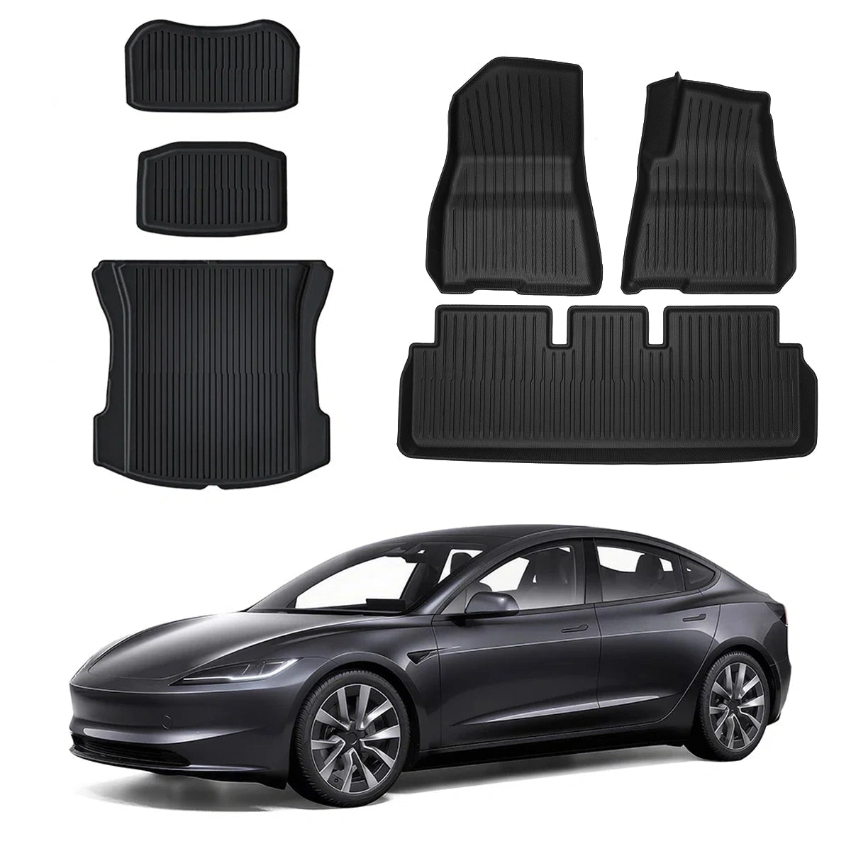 All Weather TPE Floor Mat for Tesla 2024+ Model 3 Highland - T-Launch