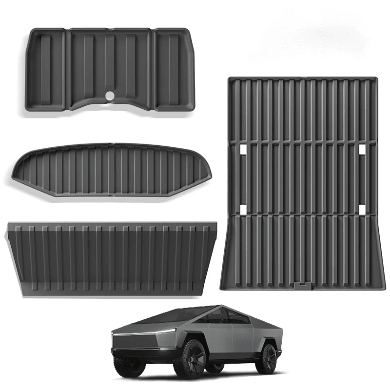 All Weather TPE Floor Mats Cargo Liners Set for Tesla Cybertruck - T-Launch