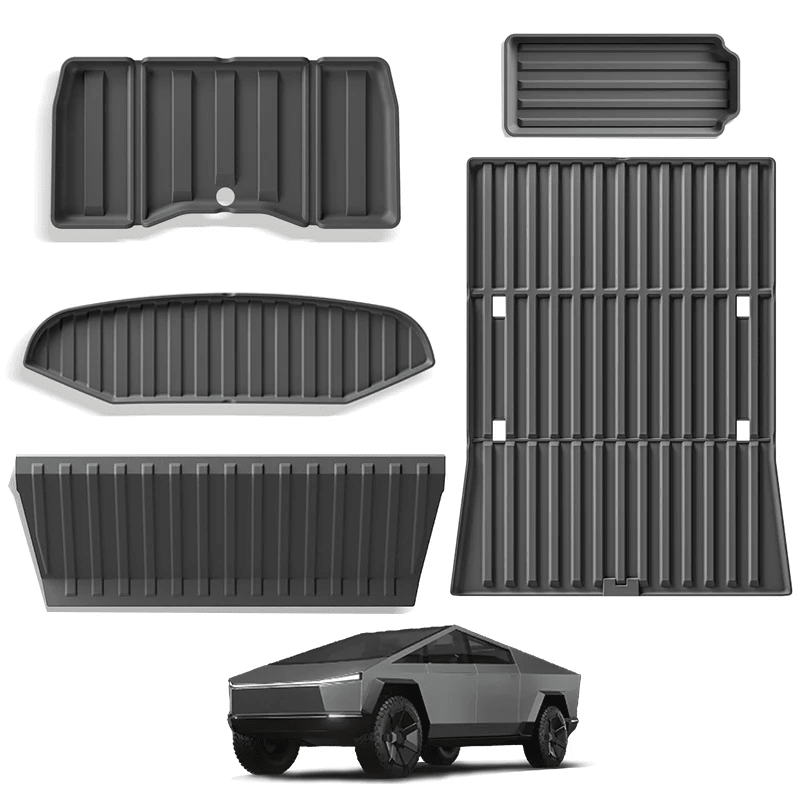 All Weather TPE Floor Mats Cargo Liners Set for Tesla Cybertruck - T-Launch