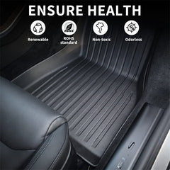 All Weather TPE Interior Floor Mats Cargo Liners Set for Tesla 2022+ Model S - T-Launch