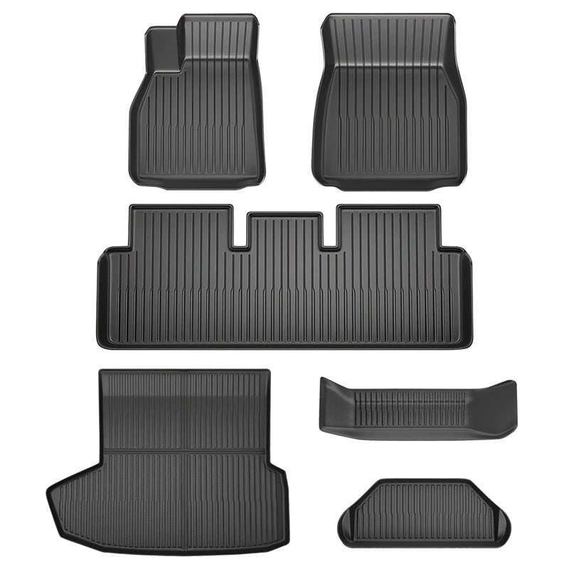 All Weather TPE Interior Floor Mats Cargo Liners Set for Tesla 2022+ Model S - T-Launch