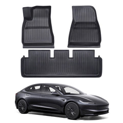 All Weather TPE Interior Floor Mats Cargo Liners Set for Tesla Model 3 Highland Standard 2025+ - T-Launch