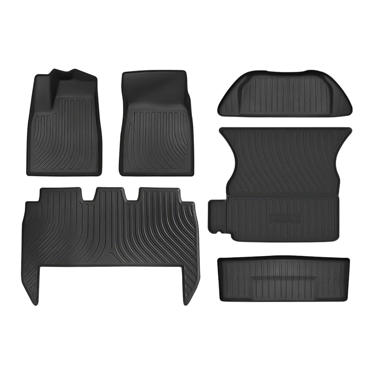 All Weather TPE Interior Floor Mats Cargo Liners Set for Tesla Model X 2021+ - T-Launch