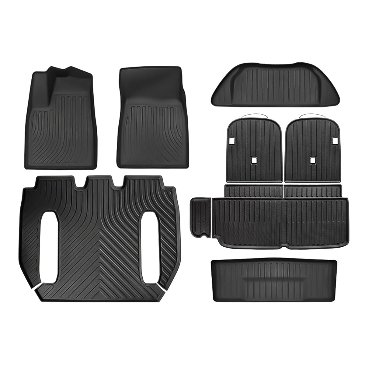All Weather TPE Interior Floor Mats Cargo Liners Set for Tesla Model X 2021+ - T-Launch