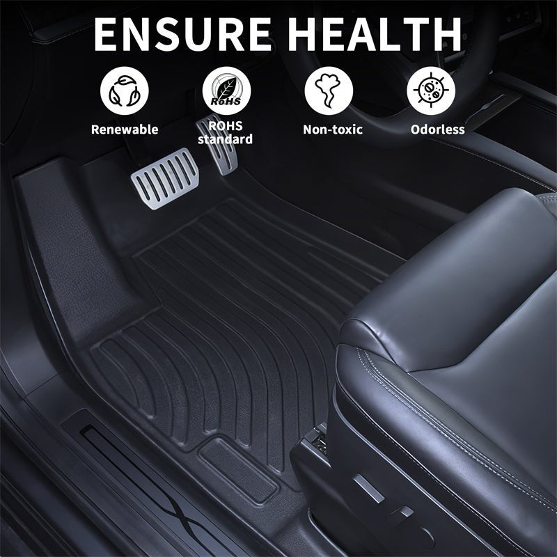 All Weather TPE Interior Floor Mats Cargo Liners Set for Tesla Model X 2021+ - T-Launch