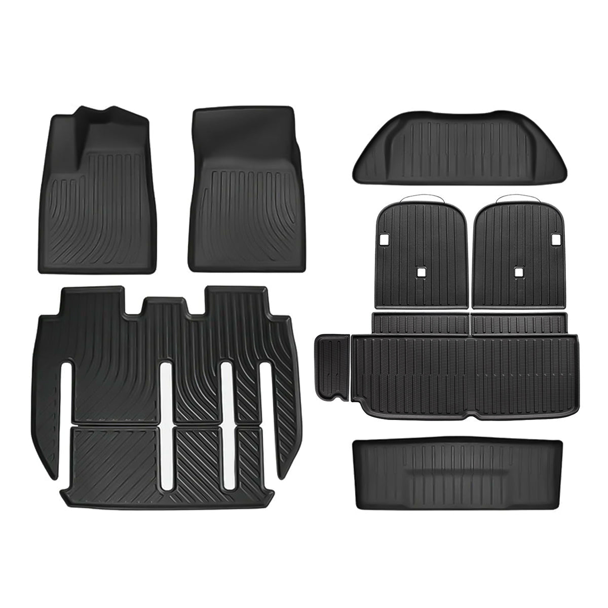 All Weather TPE Interior Floor Mats Cargo Liners Set for Tesla Model X 2021+ - T-Launch