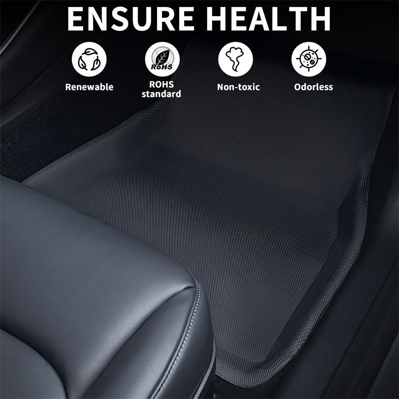 All Weather XPE Interior Floor Mats Cargo Liners Set for 2021-2023 Tesla Model 3 - T-Launch