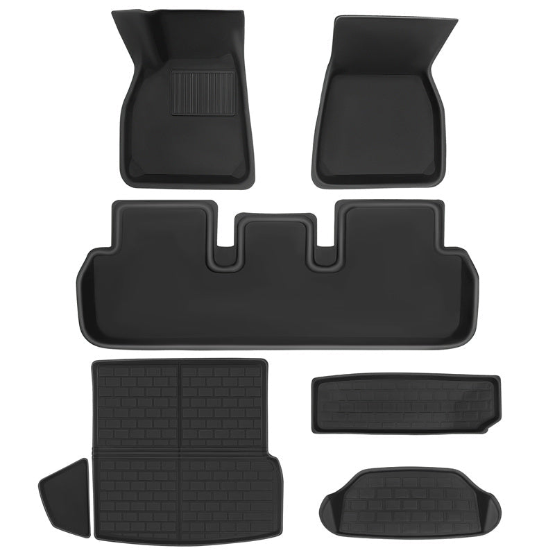 All Weather XPE Interior Floor Mats Cargo Liners Set for Tesla 2021+ Model S - T-Launch