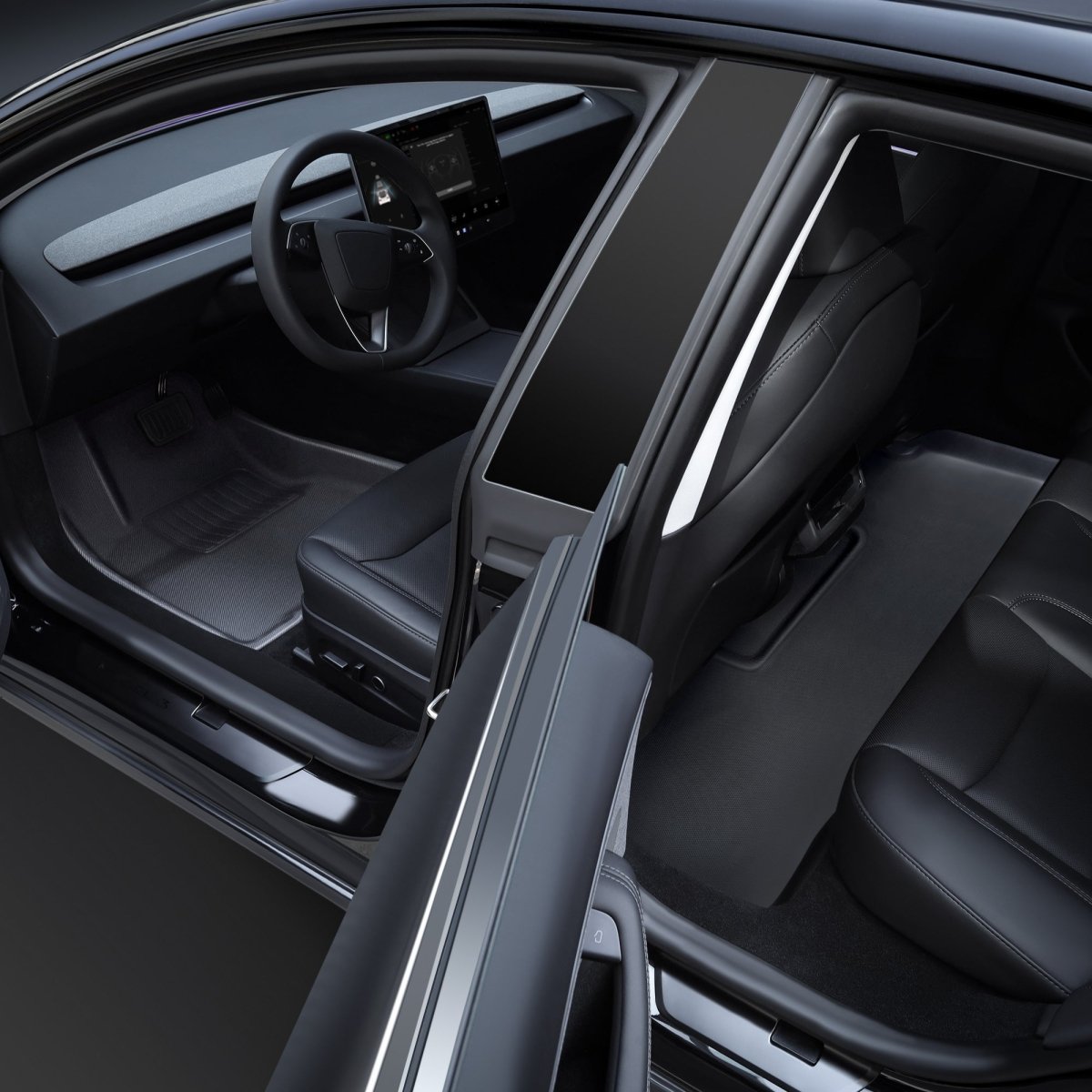 All Weather XPE Interior Floor Mats Cargo Liners Set for Tesla 2024+ Model 3 Highland - T-Launch