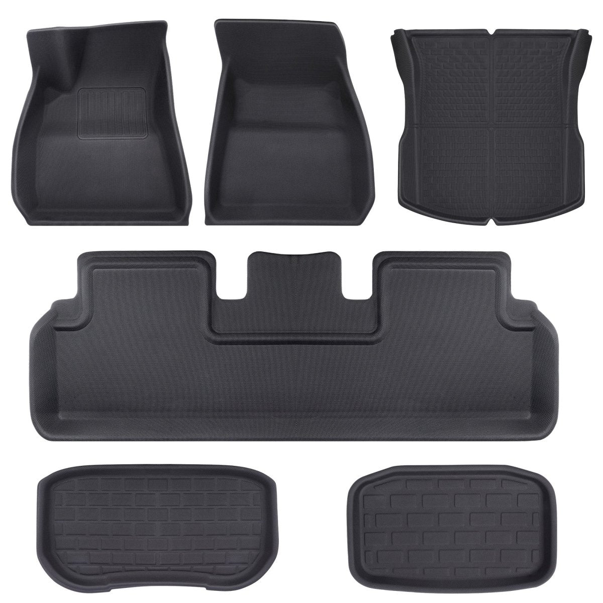 All Weather XPE Interior Floor Mats Cargo Liners Set for Tesla 2024+ Model 3 Highland - T-Launch