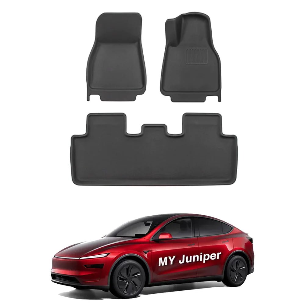 All Weather XPE Interior Floor Mats Cargo Liners Set for Tesla 2025+ Model Y Juniper - T-Launch
