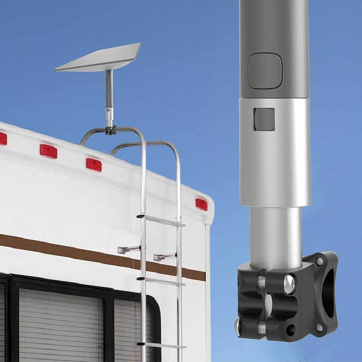 Alloy Starlink Mount with Pipe Adapter for Starlink Gen 2 - T-Launch