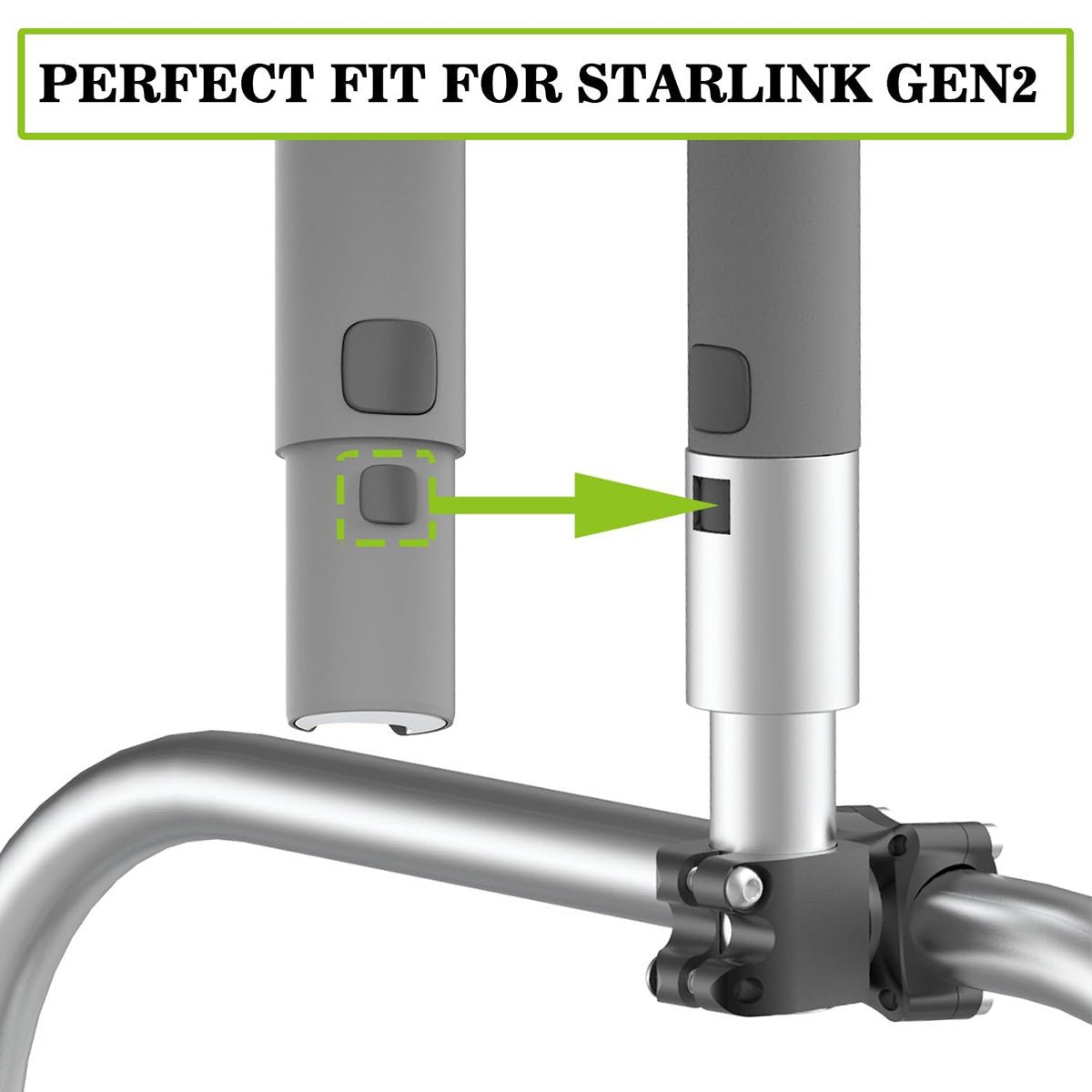 Alloy Starlink Mount with Pipe Adapter for Starlink Gen 2 - T-Launch