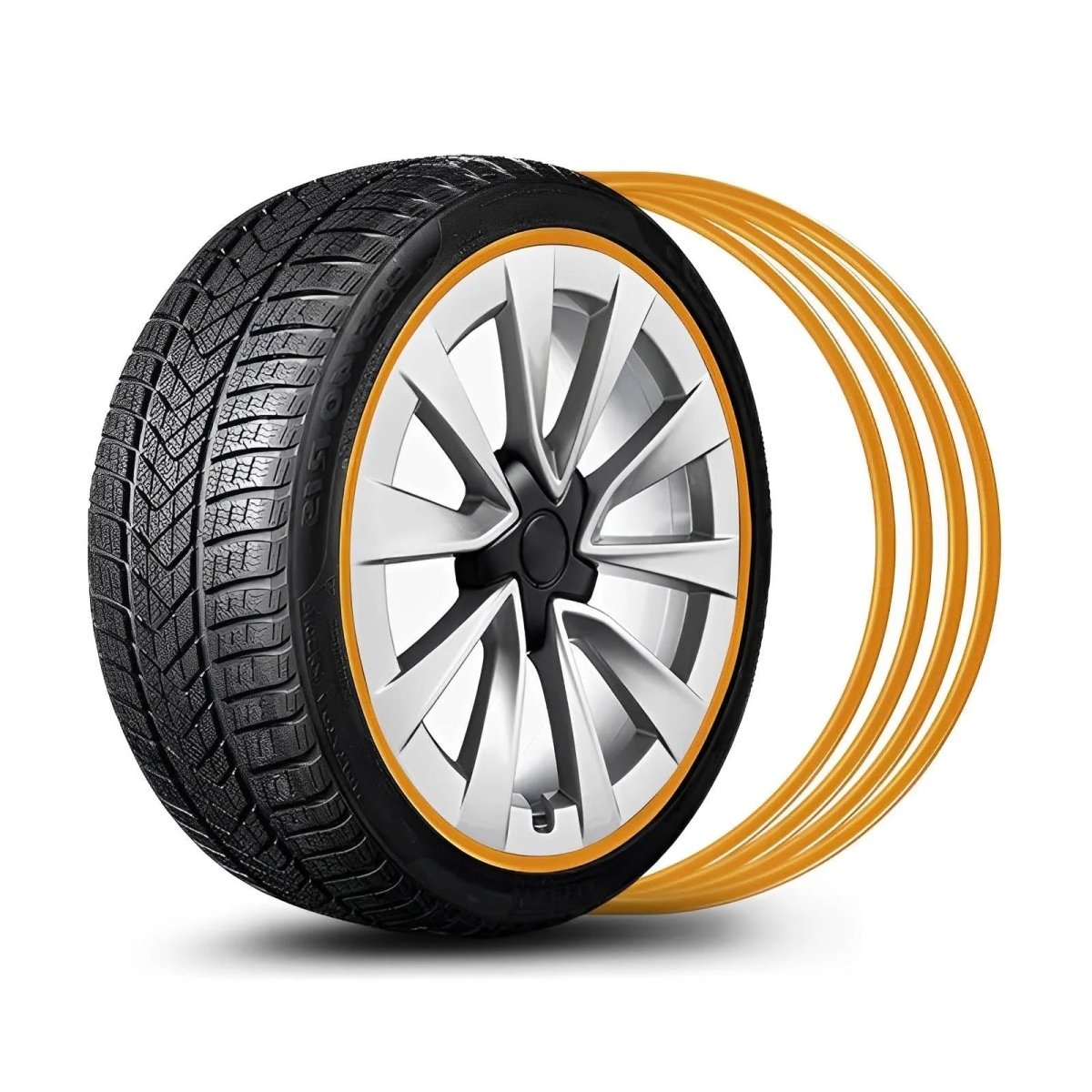Aluminum Alloy Wheel Rim Protectors for All Tesla Models 3/Y/S/X (4 PCS) - T-Launch