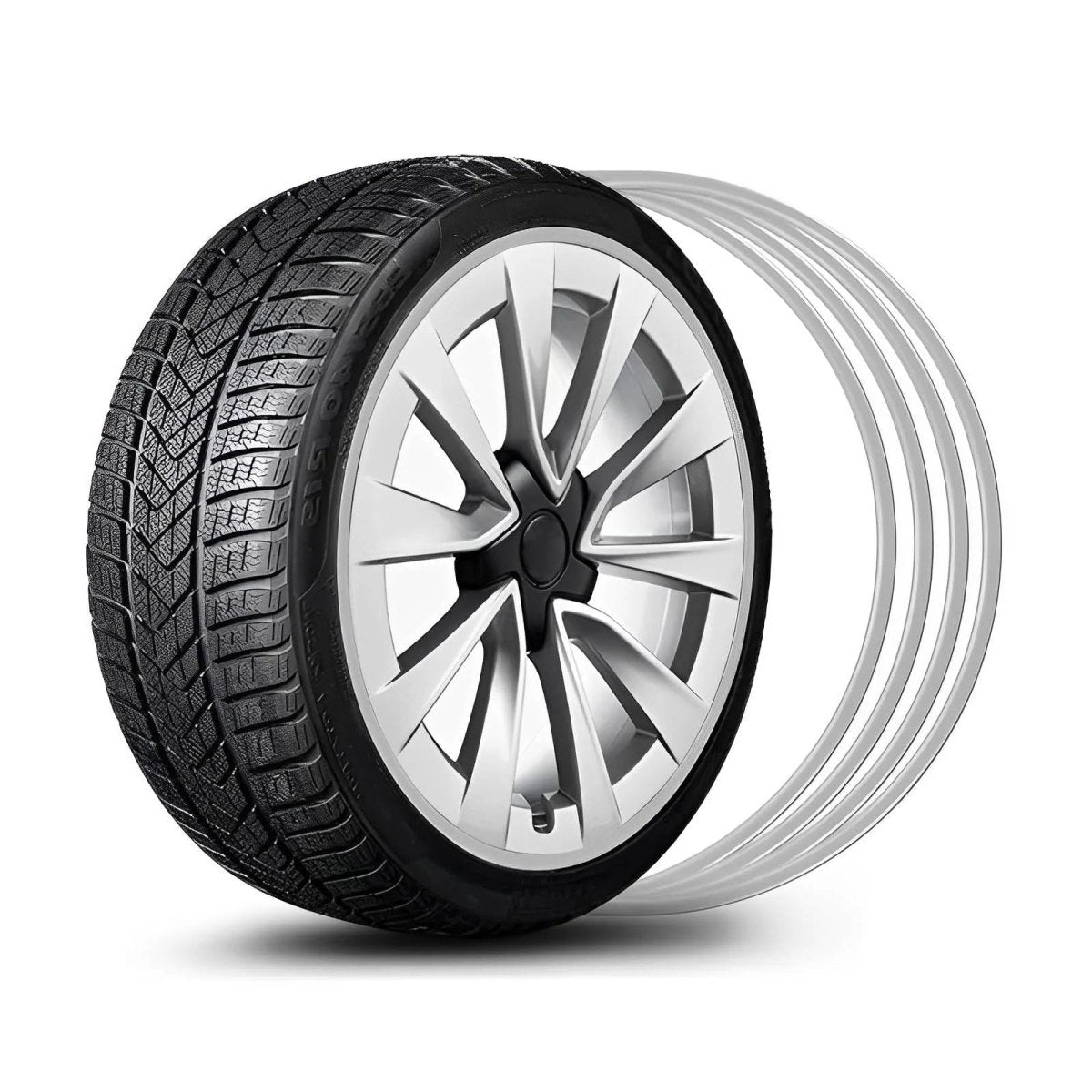 Aluminum Alloy Wheel Rim Protectors for All Tesla Models 3/Y/S/X (4 PCS) - T-Launch