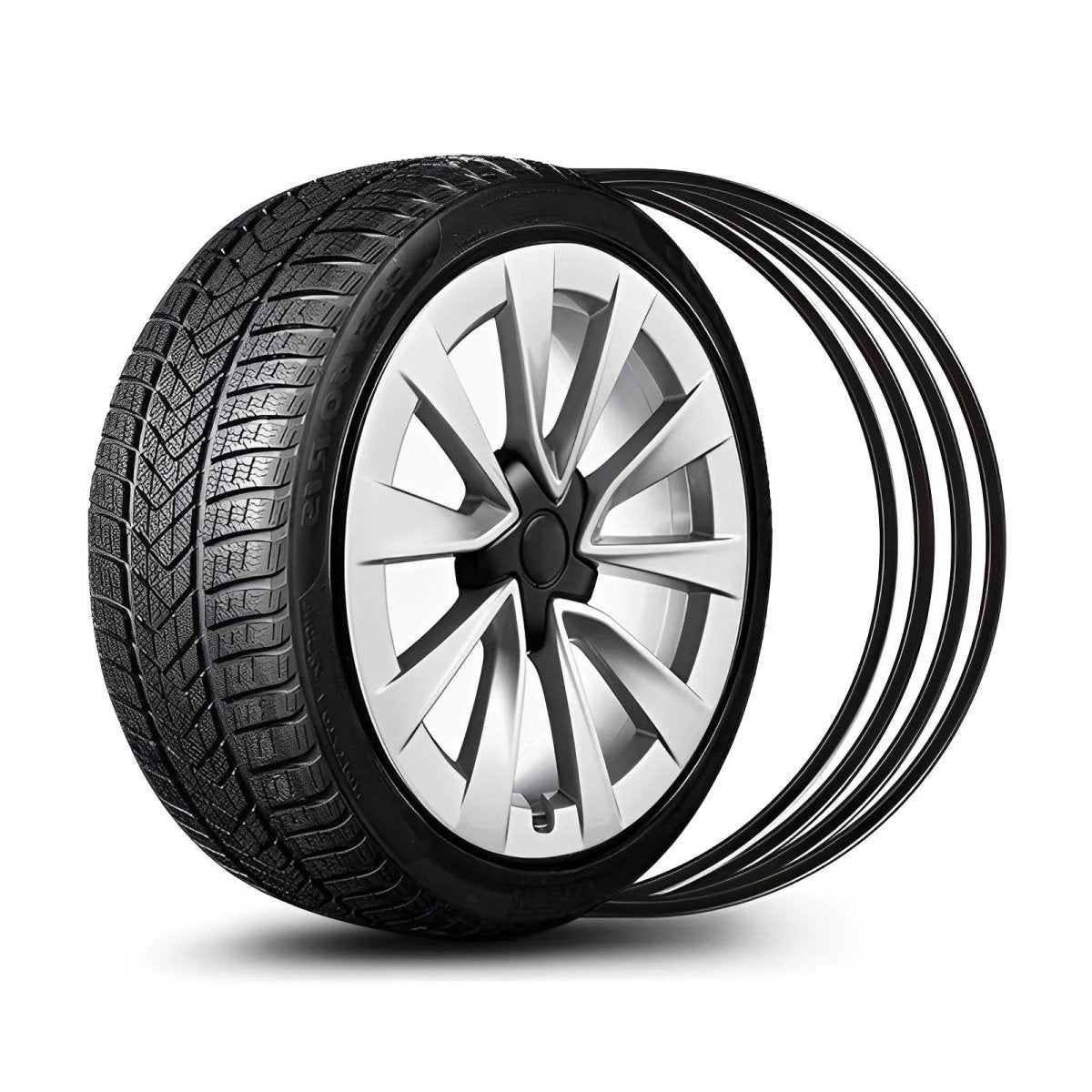 Aluminum Alloy Wheel Rim Protectors for All Tesla Models 3/Y/S/X (4 PCS) - T-Launch
