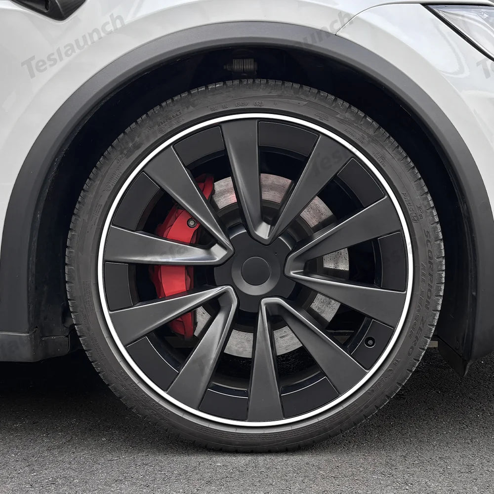 Aluminum Alloy Wheel Rim Protectors (Tesla Body Color Match) – for All Tesla Models - T-Launch