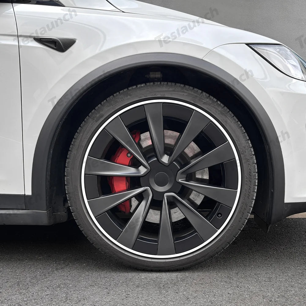 Aluminum Alloy Wheel Rim Protectors (Tesla Body Color Match) – for All Tesla Models - T-Launch