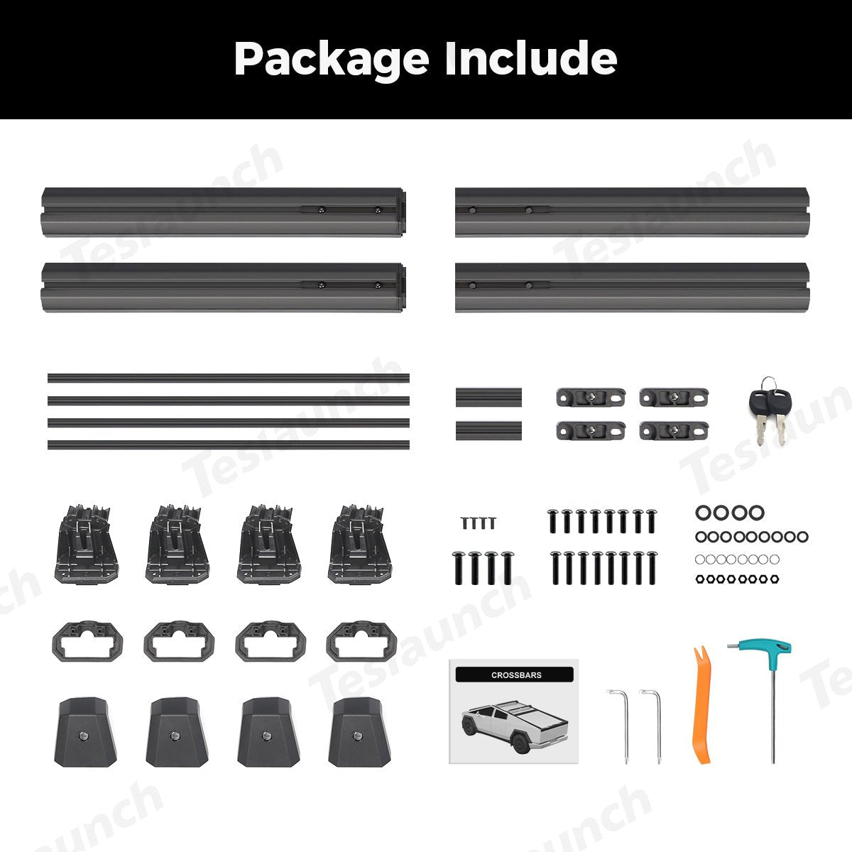 Aluminum Telescopic Roof Rack Crossbars for Cybertruck (Set of 2) - T-Launch